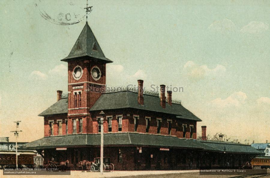 Postcard: Nashua Junction Depot, Nashua, N.H.